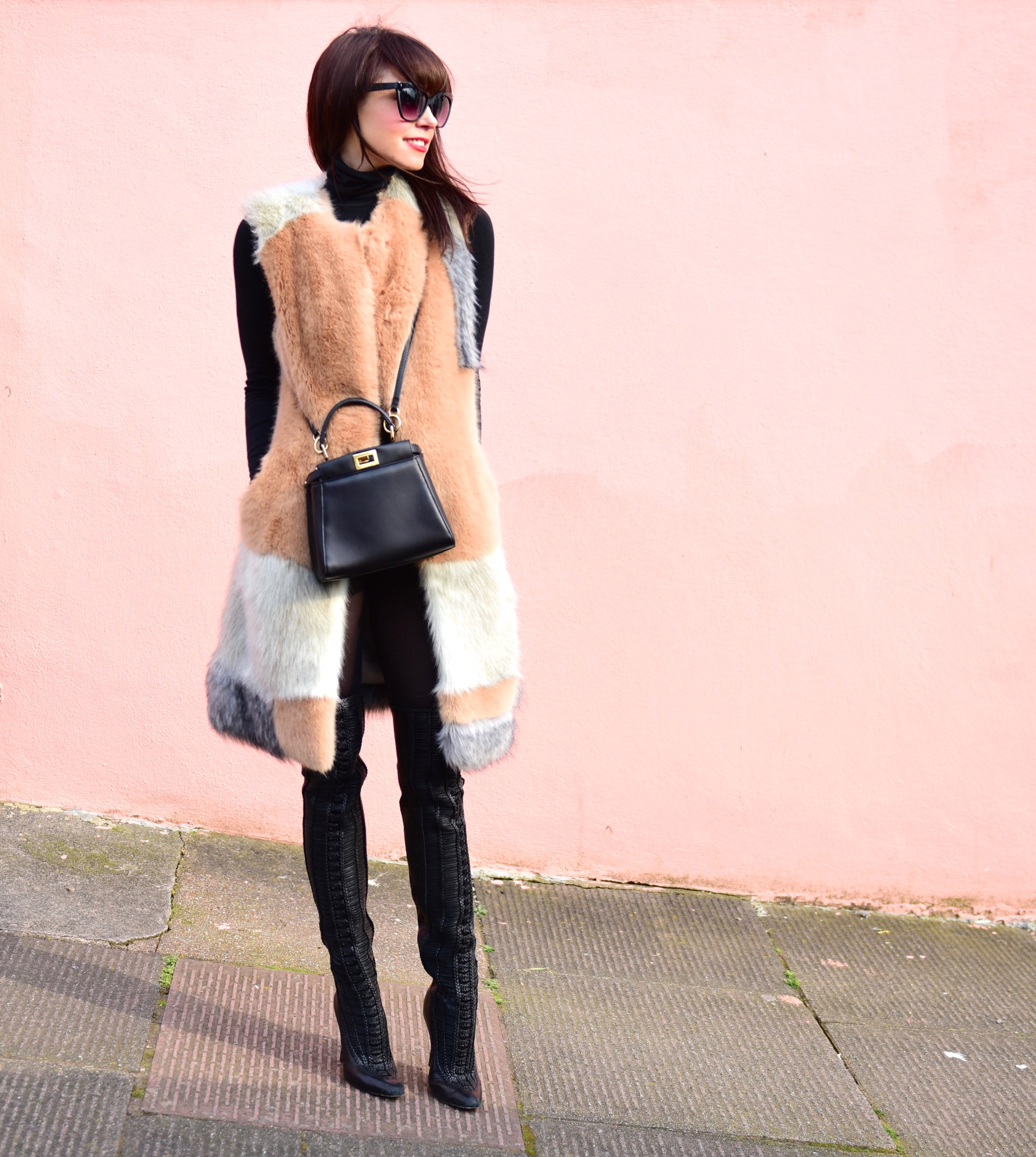 ruby and ed faux fur gilet