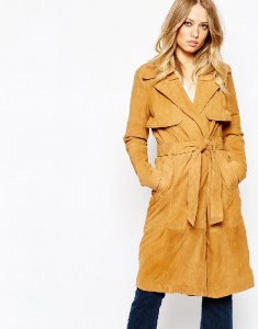 y.a.s tirsh suede trench coat