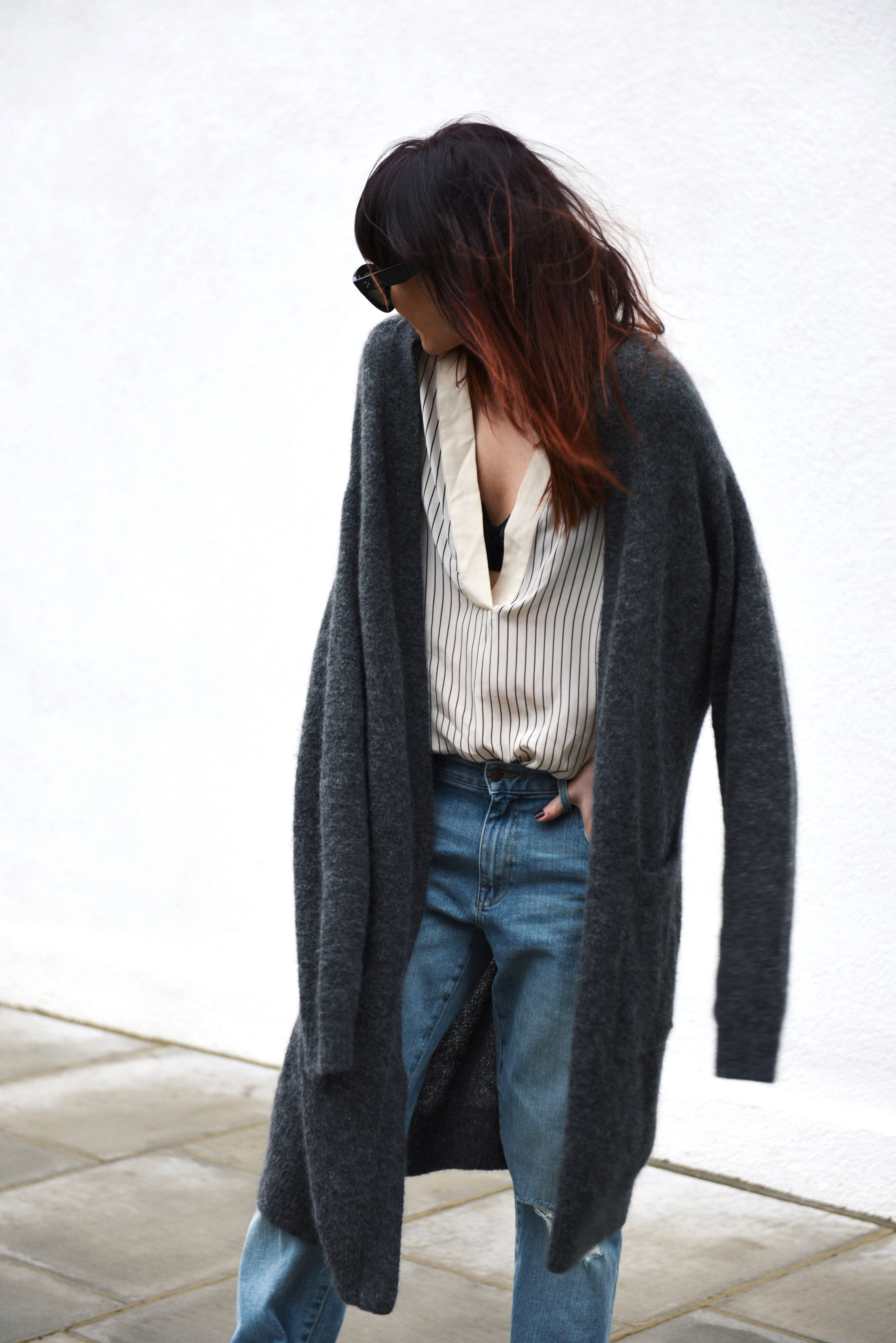 boyfriend jeans and chunky knit