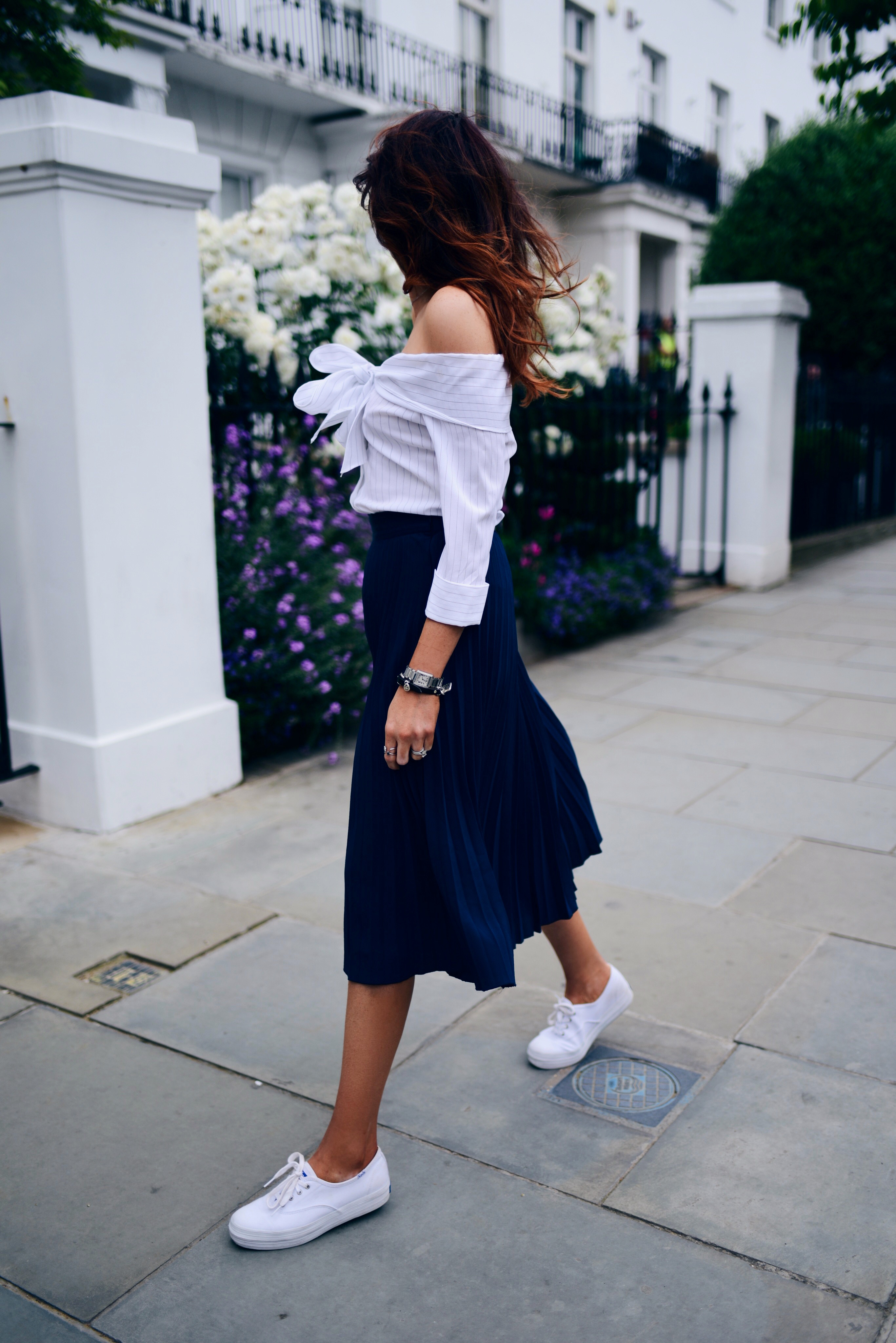 navy-pleated-skirt-crew-clothing-off-the-shoulder-top
